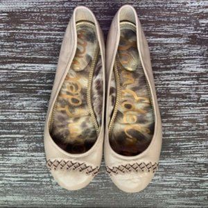 Sam Edelman Felicity Pink Cross Stitch Ballet Flats